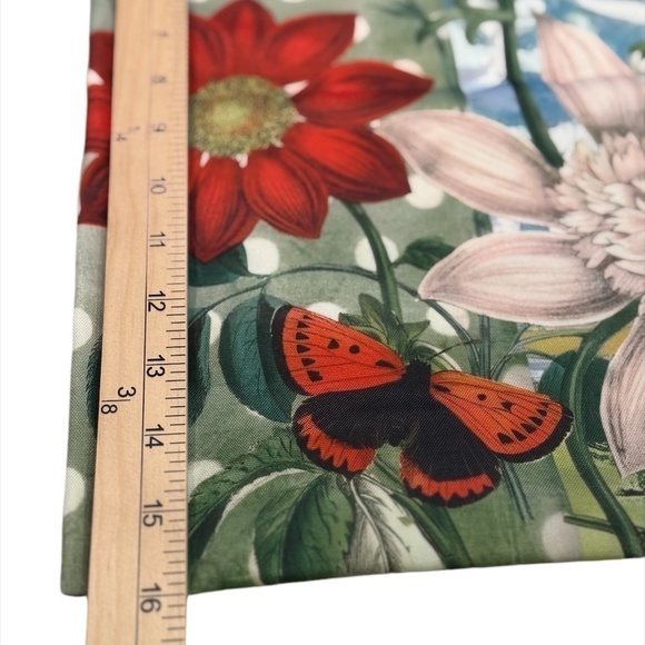 Floral Tote Bag with Butterfly Accents Polyester - Picture 2 of 3